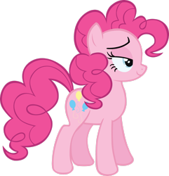 Size: 2404x2495 | Tagged: safe, artist:midnite99, derpibooru import, pinkie pie, earth pony, pony, baby cakes, bedroom eyes, request, simple background, solo, transparent background, vector