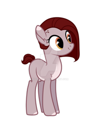 Size: 800x1014 | Tagged: safe, artist:mikoneerd, oc, oc:cherry ink, earth pony, pony, deviantart watermark, obtrusive watermark, simple background, transparent background, watermark