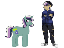 Size: 2048x1536 | Tagged: safe, artist:hazardous-andy, artist:kindheart525, oc, oc only, oc:minstrel custard, unicorn, equestria girls, converse, equestria girls-ified, kindverse, magical lesbian spawn, offspring, parent:bon bon, parent:lyra heartstrings, parents:lyrabon, shoes, simple background, transparent background