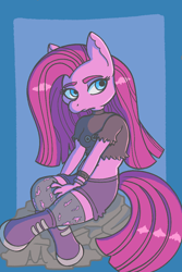 Size: 800x1200 | Tagged: safe, artist:an_anon_artist, derpibooru import, pinkie pie, anthro, female, pinkamena diane pie, solo