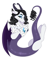 Size: 3000x3500 | Tagged: safe, artist:gigason, oc, draconequus, hybrid, female, high res, interspecies offspring, offspring, parent:discord, parent:rarity, parents:raricord, simple background, solo, transparent background