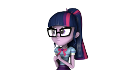 Size: 4195x2360 | Tagged: safe, artist:fazbearsparkle, sci-twi, twilight sparkle, better together, equestria girls, 3d, simple background, source filmmaker, transparent background, worried