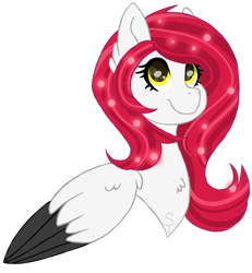 Size: 1024x1108 | Tagged: safe, artist:sapphiretwinkle, oc, oc:lucy, pegasus, pony, bust, female, mare, portrait, simple background, solo, transparent background