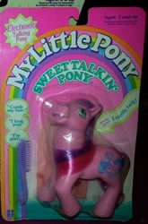 Size: 451x682 | Tagged: safe, photographer:sugarberrysmlps, g1, chatterbox, comb, packaging, sweet talkin' ponies, this will end in insanity, toy, try me