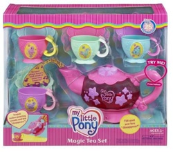 Size: 504x444 | Tagged: safe, photographer:absol, pinkie pie (g3), rainbow dash (g3), g3, cup, merchandise, official, packaging, photo, tea set, teacup, teapot