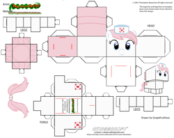 Size: 2979x2354 | Tagged: safe, artist:grapefruitface1, derpibooru exclusive, nurse redheart, pony, arts and crafts, craft, cubeecraft, papercraft, printable, solo