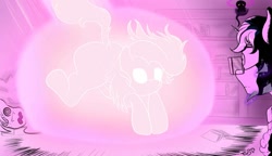 Size: 1177x679 | Tagged: safe, artist:mixdaponies, derpibooru import, pinkie pie, oc, oc:huniposam, oc:thornquill, alicorn, earth pony, pony, abetterlovestorythantwilight4, alicorn oc, alicorn thornquill, aprilverse, chaoticchimera book, charred horse book, deja-vu book, fullmetal alchemist, horn, miss melee book, pink glow, shy borg book, speed tempo book, surprised, swirly eyes, twitter shy book, wind waker skull, wings, xaldin wolfgang book, xena book