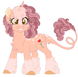 Size: 1024x1012 | Tagged: safe, artist:azure-art-wave, oc, oc:rosie gold, pony, unicorn, chest fluff, female, mare, simple background, solo, transparent background, unshorn fetlocks