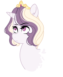 Size: 1080x1320 | Tagged: safe, artist:rosebuddity, oc, oc only, oc:athena (rosebuddity), pony, unicorn, bust, female, mare, offspring, parent:prince blueblood, parent:twilight sparkle, parents:twiblood, portrait, simple background, solo, transparent background