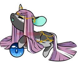 Size: 669x539 | Tagged: safe, artist:-censored-, oc, earth pony, pony, base used, crystal ball, earth pony oc, eyes closed, female, jewelry, looking up, mare, open mouth, prone, simple background, solo, transparent background