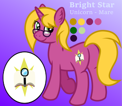 Size: 3215x2793 | Tagged: safe, artist:brightstarclick, derpibooru import, oc, oc only, oc:bright star, unicorn, reference