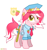 Size: 1296x1383 | Tagged: safe, artist:milkis, derpibooru import, oc, oc:officer sweet strawberry, pony, unicorn, badge, baton, belt, clothes, coat markings, cuffs, ear piercing, earring, female, food, freckles, hat, jewelry, mare, necktie, nightstick, piercing, police, police hat, police officer, police uniform, shirt, simple background, solo, strawberry, white background