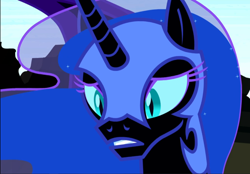 Size: 1346x938 | Tagged: safe, screencap, nightmare moon, alicorn, pony, do princesses dream of magic sheep, beautiful, bust, cropped, ethereal mane, female, flowing mane, helmet, mare, portrait, sad, slit eyes, solo, worried