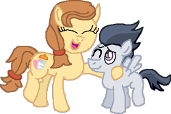 Size: 428x286 | Tagged: safe, artist:drypony198, rumble, oc, oc:cream heart, earth pony, pegasus, pony, colt, cute, female, hug, male, mare, simple background, transparent background