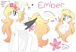 Size: 3000x2048 | Tagged: safe, artist:cinnamontee, oc, oc only, oc:ember, pegasus, pony, female, mare, reference sheet, simple background, solo, transparent background, two toned wings, wings