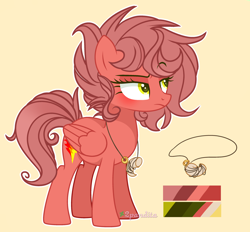 Size: 3048x2831 | Tagged: safe, artist:2pandita, artist:lazuli, oc, oc only, pegasus, pony, female, jewelry, mare, necklace, reference sheet, solo