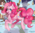 Size: 1900x1800 | Tagged: safe, artist:ellynet, derpibooru import, pinkie pie, earth pony, pony, jumping, open mouth, ponyville, snow, snowfall, snowflake, solo, walking