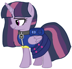 Size: 1012x974 | Tagged: safe, artist:徐詩珮, mean twilight sparkle, twilight sparkle, twilight sparkle (alicorn), alicorn, pony, series:sprglitemplight diary, series:sprglitemplight life jacket days, series:springshadowdrops diary, series:springshadowdrops life jacket days, alternate universe, base used, cat chase (paw patrol), clothes, cute, paw patrol, simple background, the catastrophe crew, transparent background