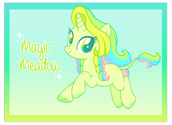 Size: 1910x1389 | Tagged: safe, artist:chiwowza, oc, oc only, oc:magic meadow, pony, unicorn, female, mare, solo