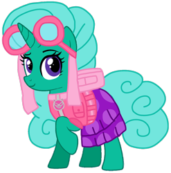 Size: 1060x1071 | Tagged: safe, artist:徐詩珮, glitter drops, pony, unicorn, series:sprglitemplight diary, series:sprglitemplight life jacket days, series:springshadowdrops diary, series:springshadowdrops life jacket days, alternate universe, base used, cat skye (paw patrol), clothes, cute, mean glitter drops, paw patrol, simple background, the catastrophe crew, transparent background