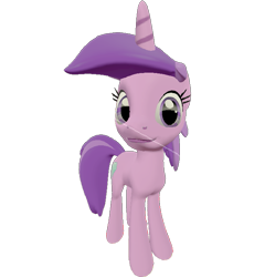 Size: 661x720 | Tagged: safe, artist:topsangtheman, amethyst star, sparkler, pony, unicorn, 3d, looking at you, simple background, solo, source filmmaker, transparent background