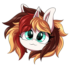 Size: 1200x1200 | Tagged: safe, artist:ask-colorsound, oc, oc only, oc:scarlet serenade, pony, unicorn, cat face, cute, emoticon, female, head only, mare, simple background, solo, transparent background