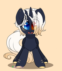 Size: 2112x2436 | Tagged: safe, artist:2pandita, oc, oc:mizu ketsueki, pony, unicorn, heterochromia, solo