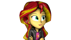 Size: 4195x2360 | Tagged: safe, artist:fazbearsparkle, derpibooru import, sunset shimmer, equestria girls, rainbow rocks, 3d, remake, simple background, source filmmaker, transparent background