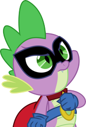 Size: 3000x4433 | Tagged: safe, artist:nero-narmeril, humdrum, spike, dragon, high res, power ponies, simple background, solo, transparent background, vector