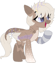 Size: 321x366 | Tagged: safe, artist:skulifuck, oc, oc only, pegasus, pony, base used, clothes, eyelashes, leonine tail, open mouth, pegasus oc, raised hoof, simple background, smiling, socks, solo, striped socks, transparent background, wings