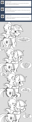 Size: 896x3370 | Tagged: safe, artist:mamatwilightsparkle, spike, twilight sparkle, dragon, unicorn, comic, diaper, mama twilight, mama twilight sparkle, monochrome, tumblr