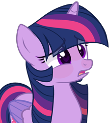 Size: 1280x1440 | Tagged: artist needed, safe, artist:bublebee123, part of a set, twilight sparkle, twilight sparkle (alicorn), alicorn, pony, base used, disturbed, female, heart eyes, mare, open mouth, simple background, solo, transparent background, wingding eyes