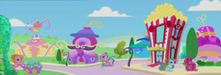 Size: 2120x720 | Tagged: safe, edit, screencap, cotton candy (g3), g3, g3.5, equestria, intro, ponyville