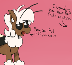 Size: 1100x1000 | Tagged: safe, artist:stemthebug, oc, oc:stem bedstraw, hybrid, moth, mothpony, original species, cute, flirting, male