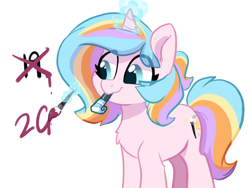 Size: 1600x1200 | Tagged: safe, artist:colorfulcolor233, oc, oc only, oc:oofy colorful, pony, unicorn, birthday, solo