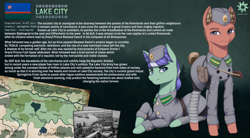 Size: 2500x1381 | Tagged: safe, artist:mrscroup, oc, oc only, earth pony, pony, equestria at war mod, clothes, duo, female, flag, gun, hat, hearts of iron 4, male, map, mare, military uniform, original location, prone, rifle, soldier, stallion, uniform, weapon