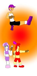 Size: 540x1110 | Tagged: safe, artist:coragx, apple bloom, scootaloo, sweetie belle, equestria girls, boxing, cutie mark crusaders, outfit, sports