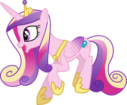 Size: 1024x846 | Tagged: safe, artist:lightningbolt, derpibooru import, princess cadance, alicorn, pony, the crystal empire, .svg available, absurd resolution, crown, cute, female, folded wings, hoof shoes, jewelry, mare, open mouth, regalia, simple background, solo, sunshine sunshine, transparent background, vector, wings