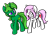 Size: 1132x816 | Tagged: safe, artist:spheedc, derpibooru import, oc, oc only, oc:lime dream, oc:sasha gemini, pegasus, unicorn, digital art, female, mare, simple background, transparent background