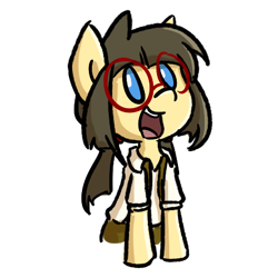 Size: 450x450 | Tagged: safe, artist:spheedc, derpibooru import, oc, oc only, oc:sphee, earth pony, clothes, digital art, female, filly, glasses, mare, simple background, solo, transparent background