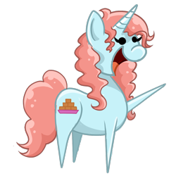 Size: 1000x1000 | Tagged: safe, artist:xbeautifuldreamerx, oc, oc:tea cakes, pony, unicorn, chibi, female, mare, simple background, solo, transparent background