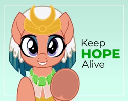 Size: 1024x805 | Tagged: safe, artist:jhayarr23, somnambula, pegasus, pony, female, glowpaz, hope, looking at you, mare, positive ponies, smiling, solo, underhoof