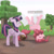 Size: 3000x3000 | Tagged: safe, artist:digiral, derpibooru import, pinkie pie, twilight sparkle, twilight sparkle (alicorn), alicorn, earth pony, pony, box, duo, female, mare, minecraft, pinkie being pinkie, pinkie physics, upside down, wood