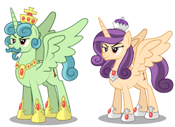 Size: 5183x3751 | Tagged: safe, artist:aleximusprime, oc, oc only, oc:king kriegspiel, oc:queen kriegspiel, alicorn, flurry heart's story, alicorn oc, anklet, antagonist, beard, chess, cozy glow's parents, crown, evil, facial hair, father, female, husband and wife, jewelry, king, kriegspiel, male, mother, mother and father, moustache, necklace, oc villain, queen, regalia, simple background, transparent background