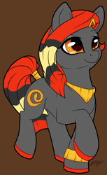 Size: 2383x3882 | Tagged: safe, artist:gleamydreams, oc, oc only, oc:serpentine, earth pony, pony, jewelry, simple background, walking