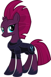 Size: 4000x5978 | Tagged: safe, alternate version, artist:melisareb, fizzlepop berrytwist, tempest shadow, pony, unicorn, my little pony: the movie, .svg available, absurd resolution, armor, clothes, female, inkscape, looking at you, mare, show accurate, simple background, solo, transparent background, vector