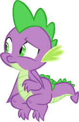 Size: 3834x5897 | Tagged: safe, artist:memnoch, spike, dragon, yakity-sax, claws, fangs, folded wings, male, raised eyebrow, simple background, slit eyes, solo, spread toes, toes, transparent background, vector, winged spike, wings