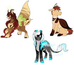 Size: 2289x2000 | Tagged: safe, artist:sketchthebluepegasus, oc, oc only, original species, female, grottoling, male, simple background, transparent background