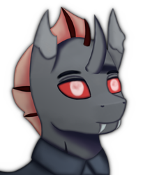 Size: 2042x2492 | Tagged: safe, artist:josipbrozbeforehoes, oc, oc only, changeling, red changeling, simple background, solo, transparent background