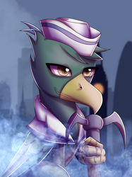 Size: 1700x2268 | Tagged: safe, artist:elmutanto, griffon, equestria at war mod, bust, portrait